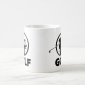 Mug Silhouette à aile de golf noir et blanc (Centre)