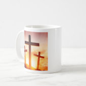 Mug Silhouette à trois croix | Religieux (Devant gauche)