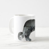 Mug Silhouette abstraite de léopard de neige (Devant gauche)