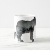 Mug Silhouette abstraite de léopard de neige (Centre)