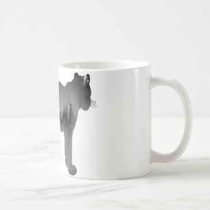 Mug Silhouette abstraite de léopard de neige