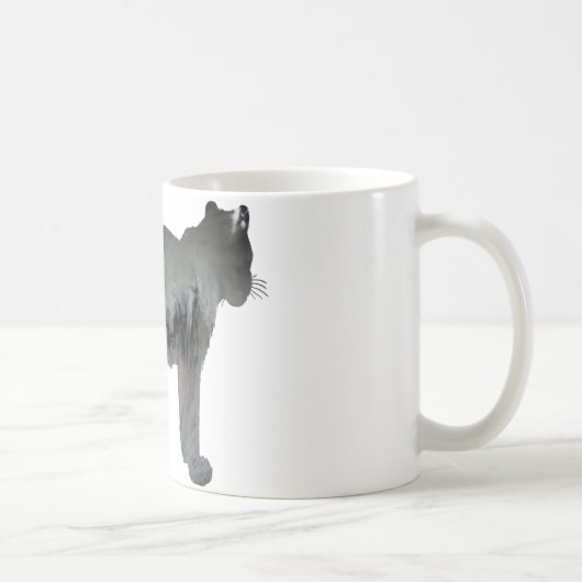 Mug Silhouette abstraite de léopard de neige (Droite)