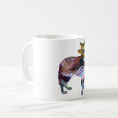 Mug Silhouette abstraite de loup (Devant gauche)