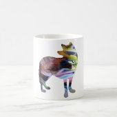 Mug Silhouette abstraite de loup (Centre)