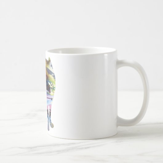 Mug Silhouette abstraite de loup (Droite)