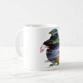 Mug Silhouette abstraite de pingouin (Devant gauche)