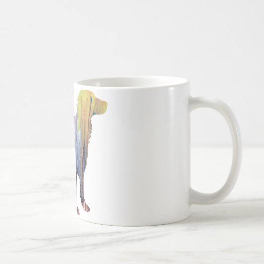 Mug Silhouette abstraite d'épagneul de Bretagne (Droite)