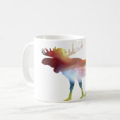 Mug Silhouette abstraite d'orignaux (Devant gauche)