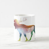 Mug Silhouette abstraite d'orignaux (Centre)