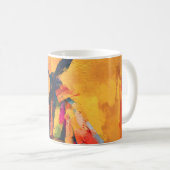 Mug Silhouette Abstraite du guerrier de Samurai (Devant droit)
