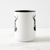 Mug Silhouette Antelope foncé avec Monogramme Customis (Centre)