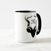 Mug Silhouette Antelope foncé avec Monogramme Customis (Devant droit)