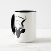 Mug Silhouette Antelope foncé avec Monogramme Customis (Devant gauche)