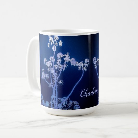 Mug Silhouette Arbre En Musique Blues Royal (Devant gauche)
