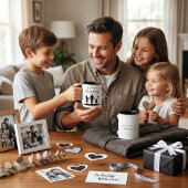 Mug Silhouette artistique personnalisée « On t'aime Pa
