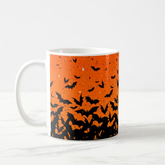 Mug Silhouette Bats Vampire Dracula Halloween Motif (Gauche)