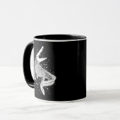 Mug Silhouette blanche d'animal - Crocodile (Devant gauche)