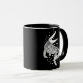 Mug Silhouette blanche d'animal - Crocodile (Devant droit)