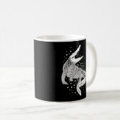 Mug Silhouette blanche d'animal - Crocodile (Devant droit)