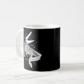 Mug Silhouette blanche d'animal - Crocodile (Devant gauche)