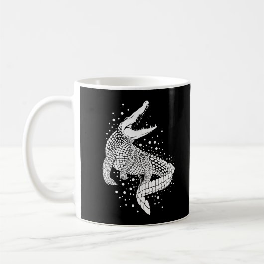 Mug Silhouette blanche d'animal - Crocodile (Gauche)