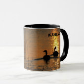 Mug Silhouette canadienne des oies (Devant droit)