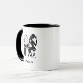 Mug Silhouette chic de Fashionista de pourpre et de (Devant gauche)