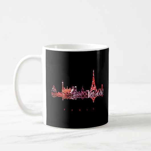 Mug Silhouette colorée de Paris (Gauche)
