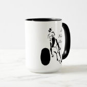 Mug Silhouette Cowgirl Barrel Racing (Devant droit)