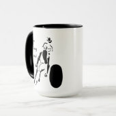 Mug Silhouette Cowgirl Barrel Racing (Devant gauche)