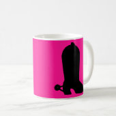 Mug Silhouette d'amorçage de cowboy (Devant droit)
