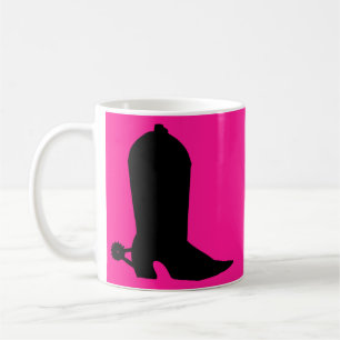 Mug Silhouette d'amorçage de cowboy