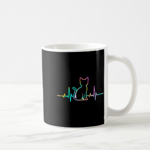 Mug Silhouette d'animal amateur de chat avec rythme ca