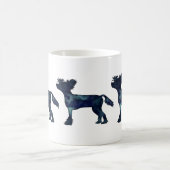 Mug Silhouette d'aquarelle noire de Chine (Centre)