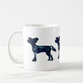 Mug Silhouette d'aquarelle noire de Chine (Gauche)