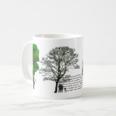 Mug silhouette d'arbre paisible (Devant gauche)