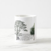 Mug silhouette d'arbre paisible (Centre)