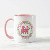Mug Silhouette d'art de Maman Ours colorée (Gauche)