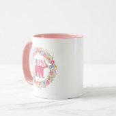 Mug Silhouette d'art de Maman Ours colorée (Devant gauche)