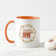 Silhouette d'art de Maman Ours colorée