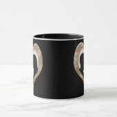 Mug Silhouette de baiser en couple (Coeur de camouflag (Centre)