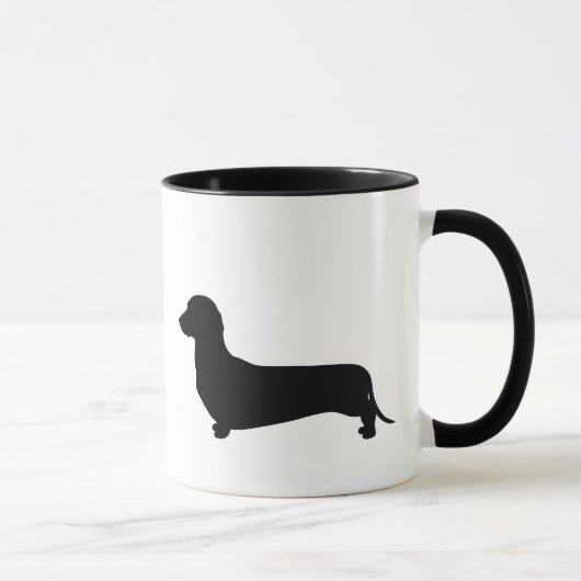 Mug Silhouette de base de teckel (Droite)