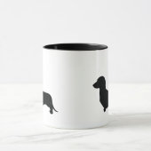Mug Silhouette de base de teckel (Centre)