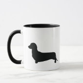 Mug Silhouette de base de teckel (Gauche)