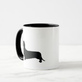Mug Silhouette de base de teckel (Devant gauche)