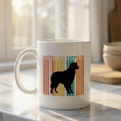 Mug Silhouette de berger australien rétro