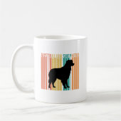 Mug Silhouette de berger australien rétro (Gauche)