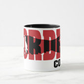 Mug Silhouette de border collie, sautant (Centre)