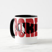 Mug Silhouette de border collie, sautant (Devant gauche)