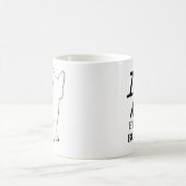 Mug Silhouette de Bouledogue Français Blanc (Centre)